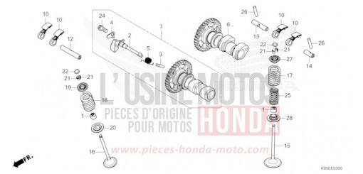 ARBRE A CAMES/SOUPAPE CRF250RR de 2024
